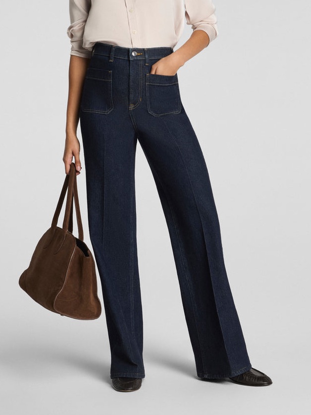 Spanx Spanxshape Authentic 360 Easy Flare Jeans With Patch Pockets New Xl Tall